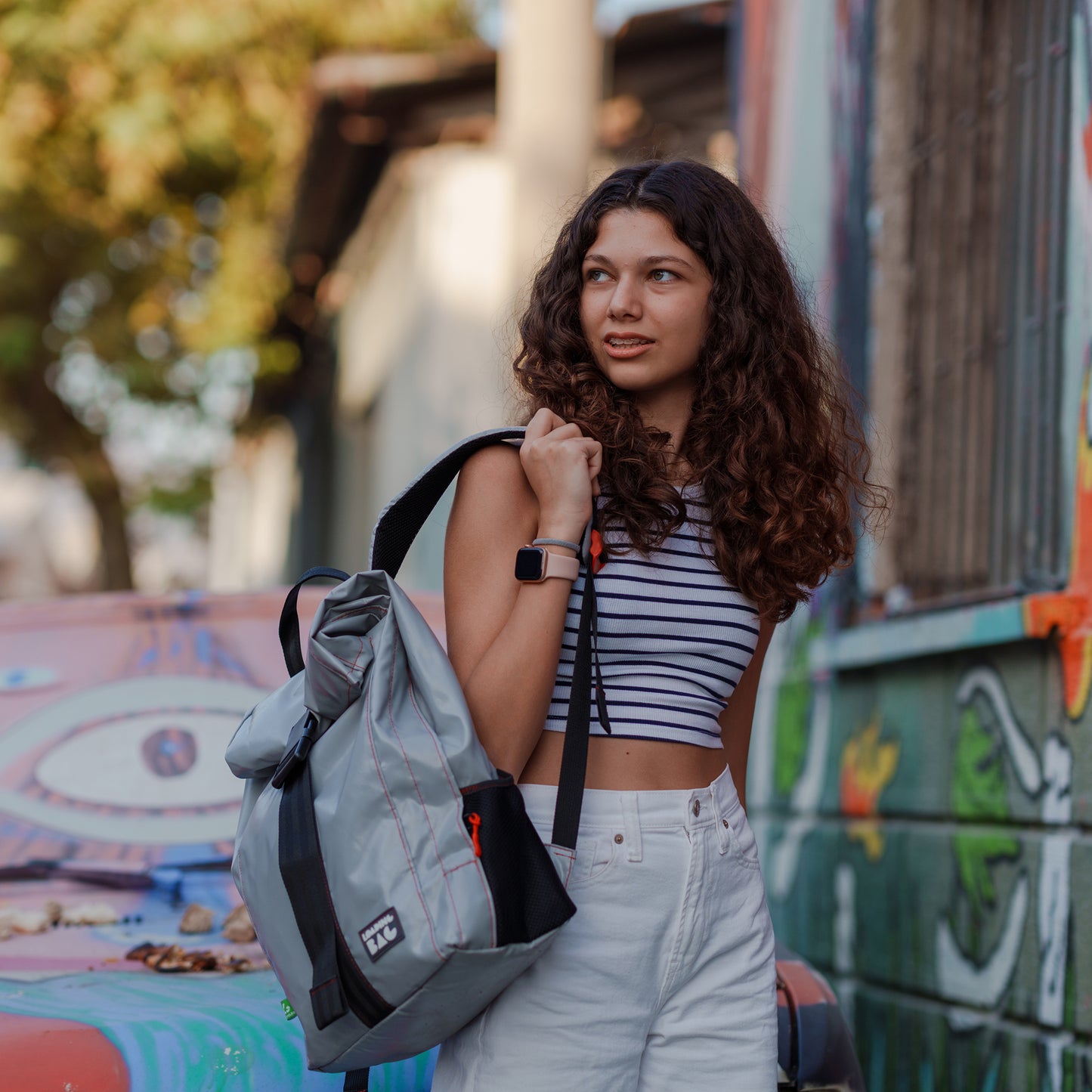  🌟 Urban Rolltop Backpack - Style meets Sustainability!  Upcycled, waterproof, durable.  Padded straps, luggage straps.  Perfect for laptops, books, travel.  Embrace sustainability in style! 🌿💼✨