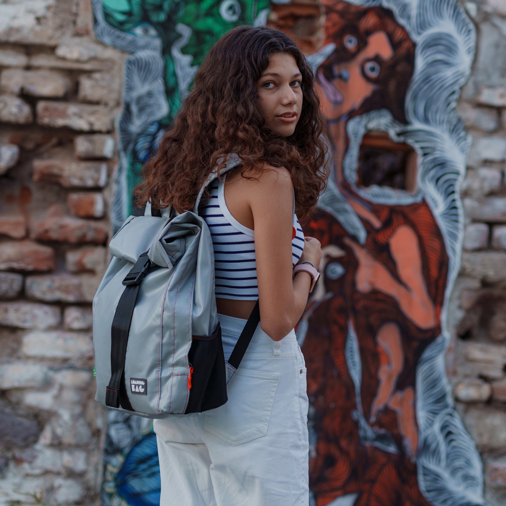  🌟 Urban Rolltop Backpack - Style meets Sustainability!  Upcycled, waterproof, durable.  Padded straps, luggage straps.  Perfect for laptops, books, travel.  Embrace sustainability in style! 🌿💼✨